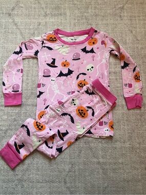 Little Sleepies Pink Glowing Ghouls Halloween Bamboo Two-Piece LS Pajamas (2T)